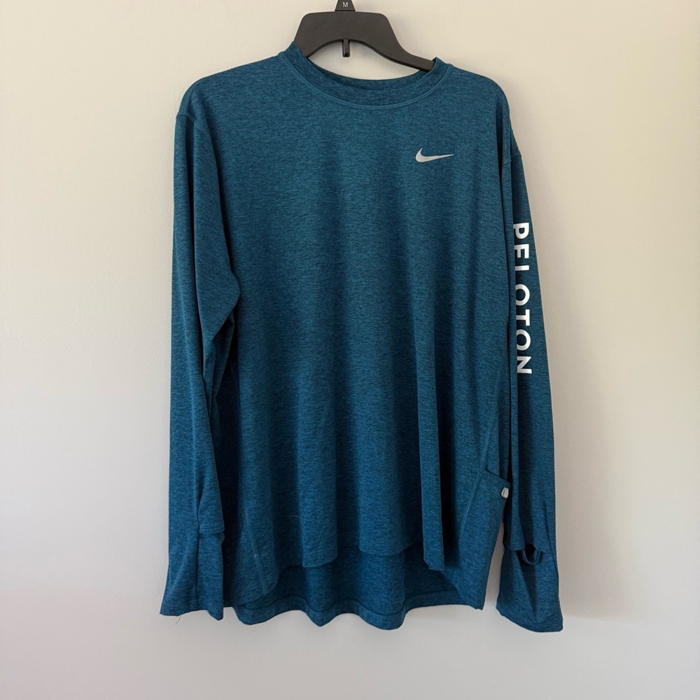 Nike Peloton Women's Teal Long Sleeve Shirt